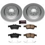PowerStop CRK5698 Genuine Geomet Coated Rotor and Carbon-Fiber Ceramic Brake Pad Kit