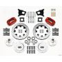 Wilwood 140-13395-DR Forged Dynalite Front Kit 12.19in Drilled Red AMC 71-76 OE Disc w/o Bendix Brakes