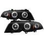 SPYDER 5084804 Projector Headlights 1PC - LED Halo - Amber Reflector - Black Smoke