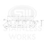 Stainless Works Hemi 5.7L Round Port Header 304SS Exhaust Flanges 1-3/4in Primaries