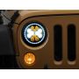 Raxiom J152602 07-18 Jeep Wrangler JK Axial Spider LED Headlights w/Angel Eye Halo- Blk Housing (Clear Lens)