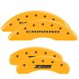 MGP 14011SZ85YL 4 Caliper Covers Engraved Front Gen 5/Camaro Engraved Rear Gen 5/Z28 Yellow finish black ch