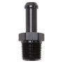 Edelbrock Hose End Straight 3/8In NPT to 3/8In Barb Black Anodize