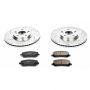 PowerStop K1137 Z23 Daily Driver Carbon-Fiber Ceramic Brake Pad and Drilled & Slotted Rotor Kit