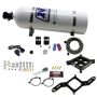 Nitrous Express 63540-15 4150 SINGLE ENTRY CROSSBAR PLATE SYSTEM, PRO POWER(100-500HP) W/15LB BOTTLE