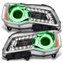 Oracle Lighting 7728-004 SMD Pre-Assembled Headlights, Non-HID, Chrome Bezel, Green