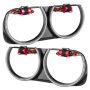 Oracle Lighting 7739-003 Pre-Installed Halo Headlight Bezels, Red