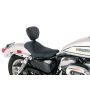 Mustang Motorcycle 79814 Mustang 04-21 Harley Sportster Wide Tripper Solo Seat w/Driver Backrest Diamond Stitch - Black