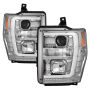 SPYDER 5084699 Projector Headlights - Version 2 - Light Bar DRL - Chrome