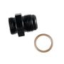 FRAGOLA FRG495110-BL #4 x 9/16-18 (#6) Radius O-Ring Fitting Black