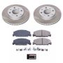 PowerStop SC699 Semi-Coated Rotor and Low-Dust Ceramic Brake Pad Kit