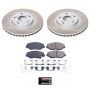 PowerStop SC3055 Semi-Coated Rotor and Low-Dust Ceramic Brake Pad Kit