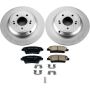 PowerStop CRK5848 Genuine Geomet Coated Rotor and Low-Dust Ceramic Brake Pad Kit