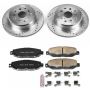 PowerStop K3134 Z23 Daily Driver Carbon-Fiber Ceramic Brake Pad and Drilled & Slotted Rotor Kit