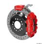 Wilwood 140-14883-DR Narrow Superlite 4R-MC4 Red Rear Kit 12.88in Drilled Rotor 88-96 Chevy Corvette C4
