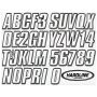 Hardline 800CLBLK Boat Lettering Registration Kit 3 in. - 800 Transparent Clear/Black