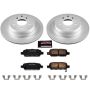 PowerStop CRK179 Genuine Geomet Coated Rotor and Low-Dust Ceramic Brake Pad Kit