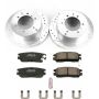 PowerStop K5022 Z23 Daily Driver Carbon-Fiber Ceramic Brake Pad and Drilled & Slotted Rotor Kit