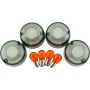 Bikers Choice 482544 86-99 FXST 86-01 FXD FXR XL Smoked Turn Signal Lens & Amber Bulb Kit Repl H-D 69306-02