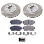 PowerStop SC692 Semi-Coated Rotor and Low-Dust Ceramic Brake Pad Kit