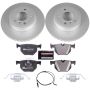 PowerStop ESK5984 Genuine Geomet Coated Rotors, ECE-R90 Brake Pads + Hardware Kit