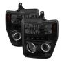 SPYDER 5078490 Projector Headlights - LED Halo - Black Smoke