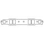 Cometic Gasket C5528-018 Cometic Chevy Gen1 Small Block V8 .018in AFM Intake Mani Gskt Set-1.282in x 2.175in Rectangle Port