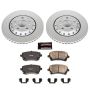 PowerStop CRK4562 Genuine Geomet Coated Rotor and Carbon-Fiber Ceramic Brake Pad Kit
