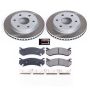 PowerStop SC2009 Semi-Coated Rotor and Low-Dust Ceramic Brake Pad Kit