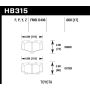 Hawk Performance HB315Z.669 Performance Ceramic Disc Brake Pad