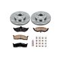 PowerStop KOE1694 OE Stock Replacement Low-Dust Ceramic Brake Pad and Rotor Kit
