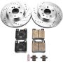 PowerStop K6472 Z23 Daily Driver Carbon-Fiber Ceramic Brake Pad and Drilled & Slotted Rotor Kit