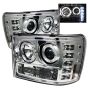 SPYDER 5010612 Projector Headlights - LED Halo - Chrome
