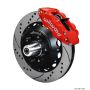 Wilwood 140-15911-DR Narrow Superlite 6R Front Big Brake Kit 14.00in SRP Drilled and Slotted Rotor - Red