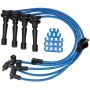 Moroso 72673 Custom Ignition Wire Set - Blue Max - Spiral Core - Colored High Temp Wire Separators - Blue