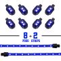XKGLOW XK034001-B XK Glow Single Color  LED Accent Light Motorcycle Kit Blue - 8xPod + 2x8InStrips