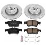 PowerStop K6279 Z23 Daily Driver Carbon-Fiber Ceramic Brake Pad and Drilled & Slotted Rotor Kit