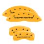 MGP 13008SCV6YL 4 Caliper Covers Engraved Front & Rear C6/Corvette Yellow finish black ch