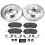 PowerStop K1714 Z23 Daily Driver Carbon-Fiber Ceramic Brake Pad and Drilled & Slotted Rotor Kit