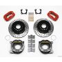 Wilwood 140-7147-DR Forged Dynalite P/S Park Brake Kit Drilled Red 58-64 Olds/Pontiac Ends