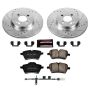 PowerStop K6741 Z23 Daily Driver Carbon-Fiber Ceramic Brake Pad and Drilled & Slotted Rotor Kit