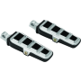 Kuryakyn 6666 Dillinger Pegs With Male Mount Adapter Silver