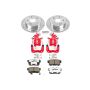 PowerStop KC2270-26 Z26 Street Performance Ceramic Brake Pad, Drilled Slotted Rotor, and Caliper Kit