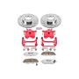 PowerStop KC692-26 Z26 Street Performance Ceramic Brake Pad, Drilled Slotted Rotor, and Caliper Kit