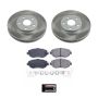 PowerStop SC1077 Semi-Coated Rotor and Low-Dust Ceramic Brake Pad Kit