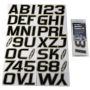 Hardline BLKBE700 Boat Lettering Registration Kit 3 in. - 700 Black/Beige