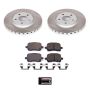 PowerStop SC1610 Semi-Coated Rotor and Low-Dust Ceramic Brake Pad Kit