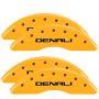 MGP 34003SDNLYL 4 Caliper Covers Engraved Front & Rear Denali Yellow finish black ch