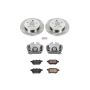 PowerStop KCOE4736 OE Stock Replacement Low-Dust Ceramic Brake Pad, Rotor and Caliper Kit