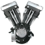 S&S Cycle 310-0233 84-99 BT V80 Long Block Engine - Wrinkle Black